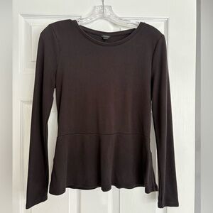 Ann Taylor Black Peplum Top M